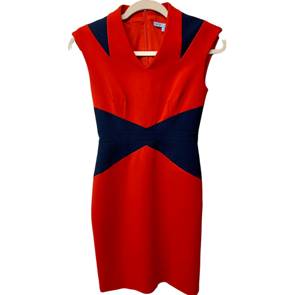 ANTONIO MELANI Dresses & Skirts - Antonio Melani Carden Red Navy Sheath Dress Sz 0